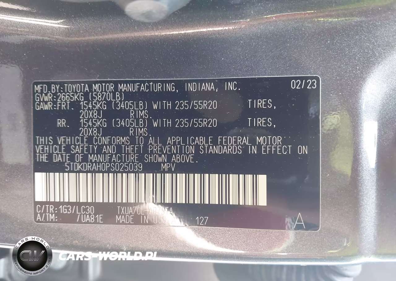 2023 Toyota Highlander L-Le-Limited-Platinum-Xle-Xse VIN:5TDKDRAH0PS025039 - 9