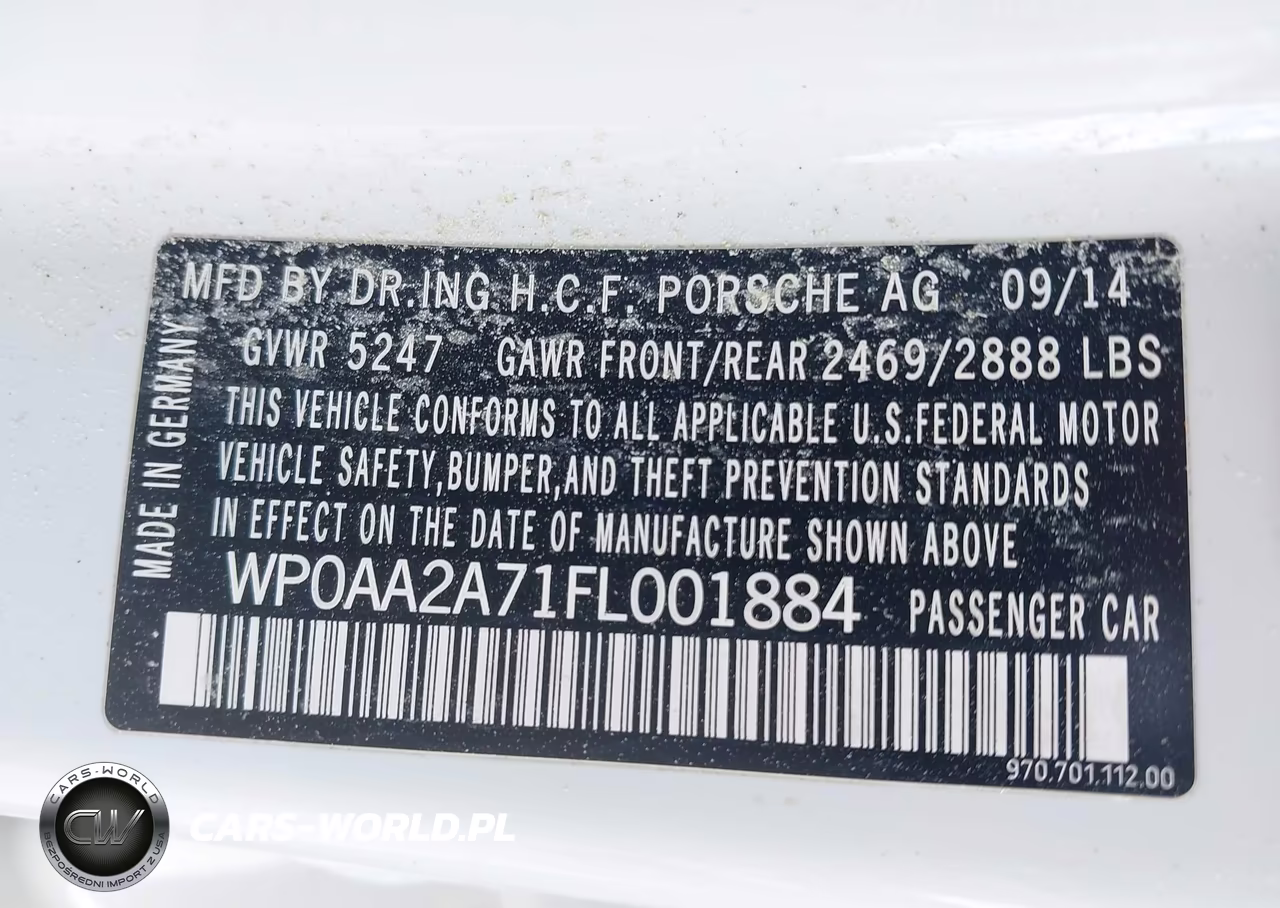 2015 Porsche Panamera 4 VIN:WP0AA2A71FL001884 - 9