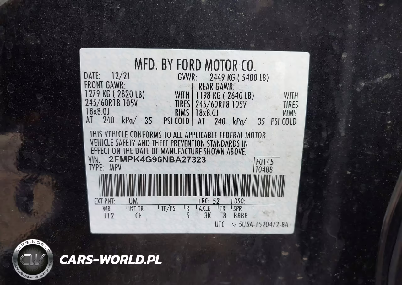2022 Ford Edge Se VIN:2FMPK4G96NBA27323 - 9