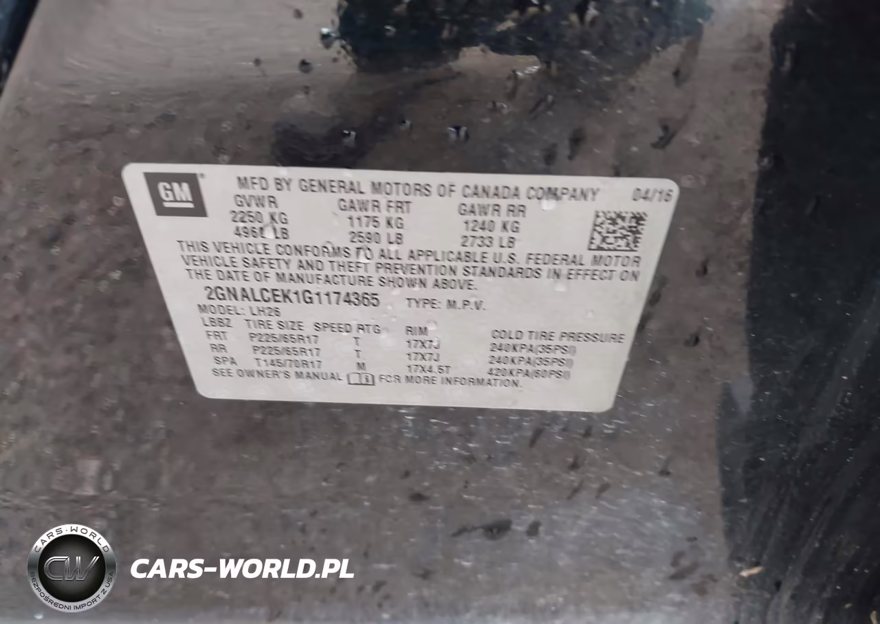 2016 Chevrolet Equinox Lt VIN:2GNALCEK1G1174365 - 9