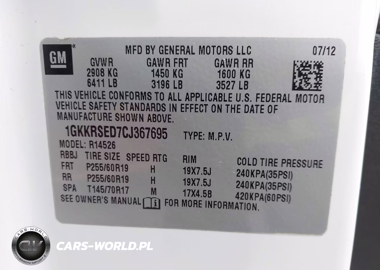 2012 GMC Acadia Slt-2 VIN:1GKKRSED7CJ367695 - 9
