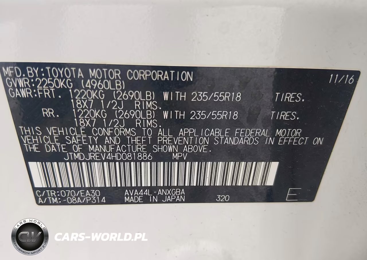 2017 Toyota Rav4 Hybrid Limited VIN:JTMDJREV4HD081886 - 9
