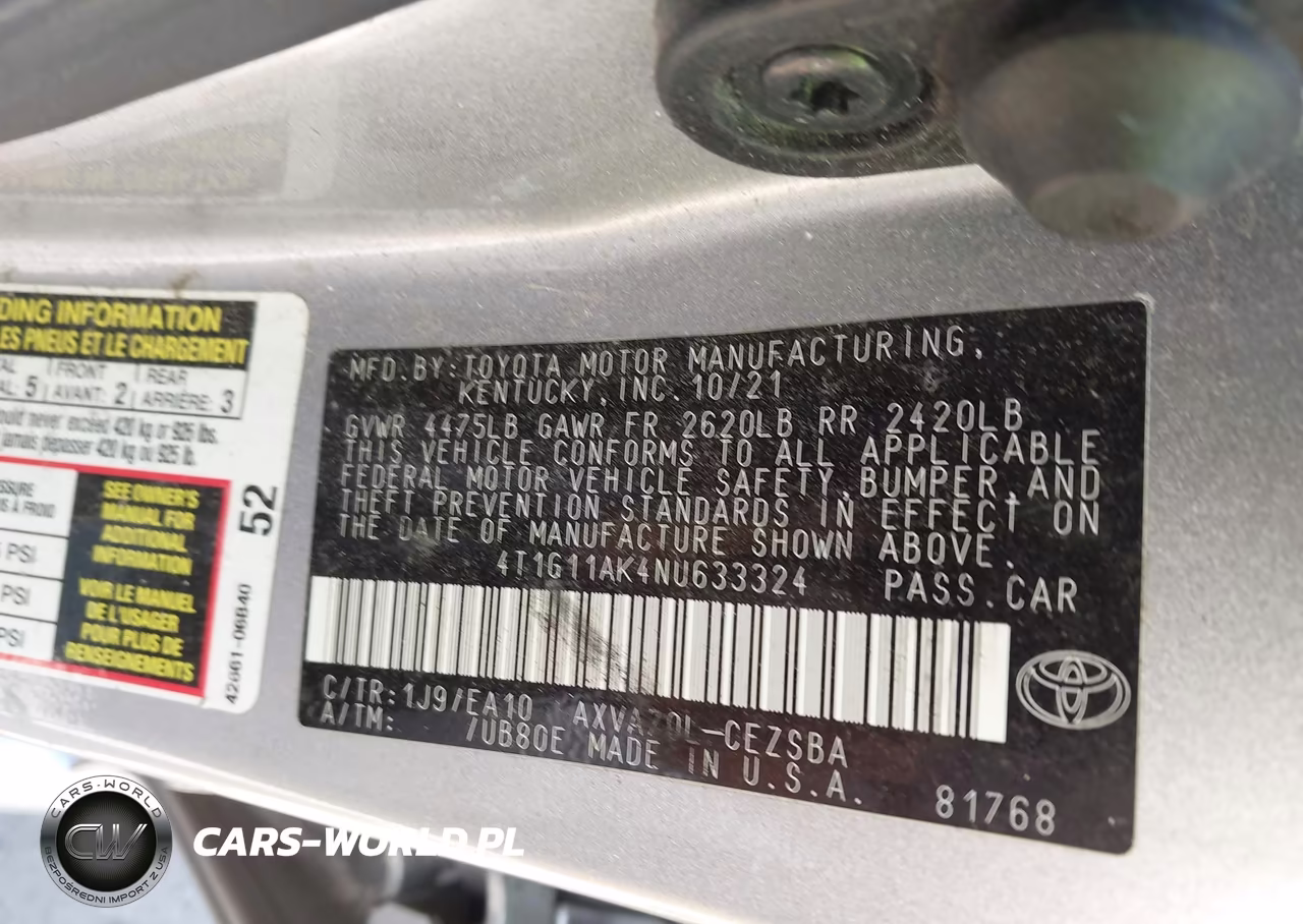 2022 Toyota Camry Se-Se Nightshade Edition VIN:4T1G11AK4NU633324 - 9