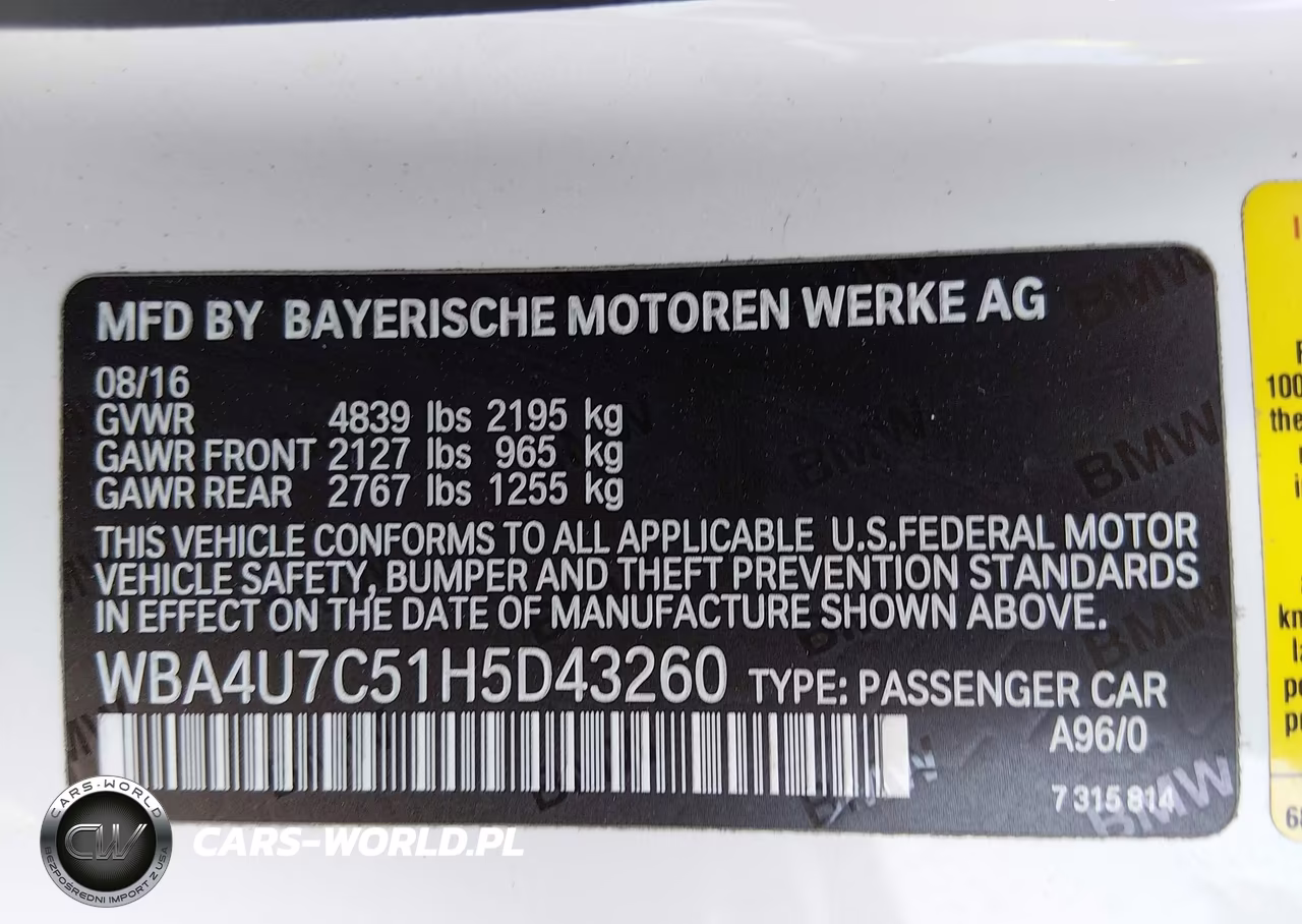 2017 BMW 430I VIN:WBA4U7C51H5D43260 - 9