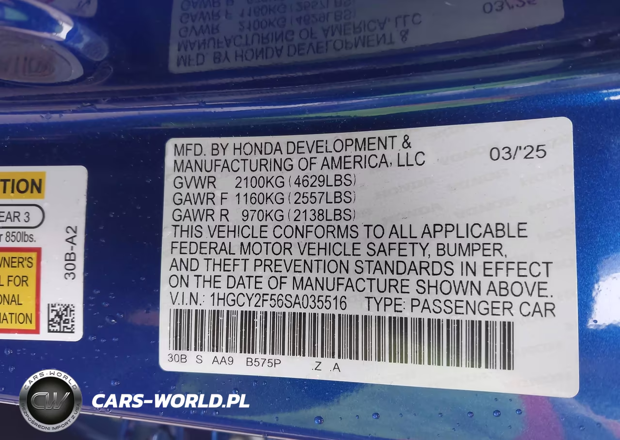 2025 Honda Accord Hybrid Sport VIN:1HGCY2F56SA035516 - 9