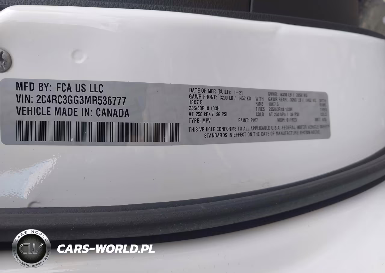 2021 Chrysler Pacifica Limited Awd VIN:2C4RC3GG3MR536777 - 9
