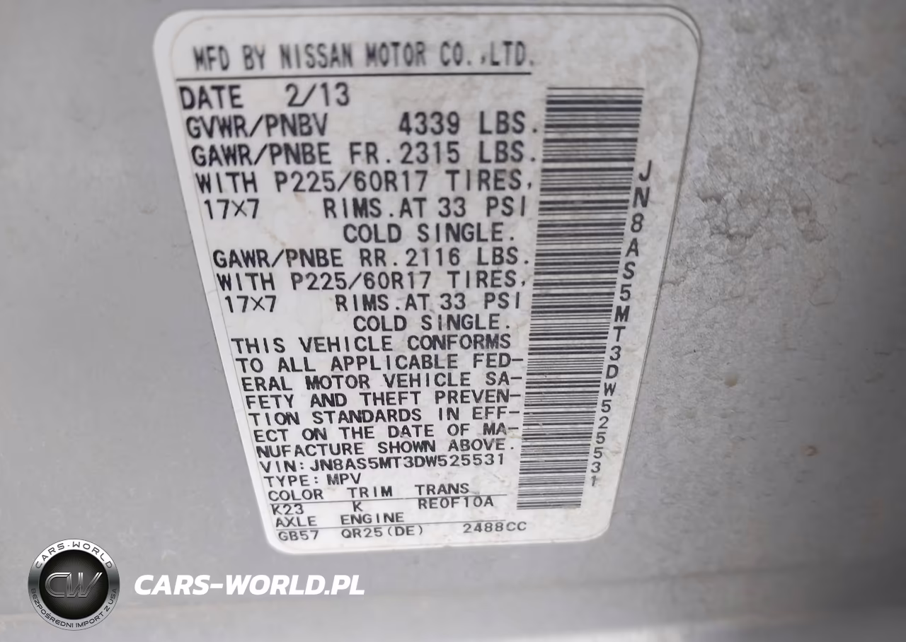 2013 Nissan Rogue Sv VIN:JN8AS5MT3DW525531 - 9