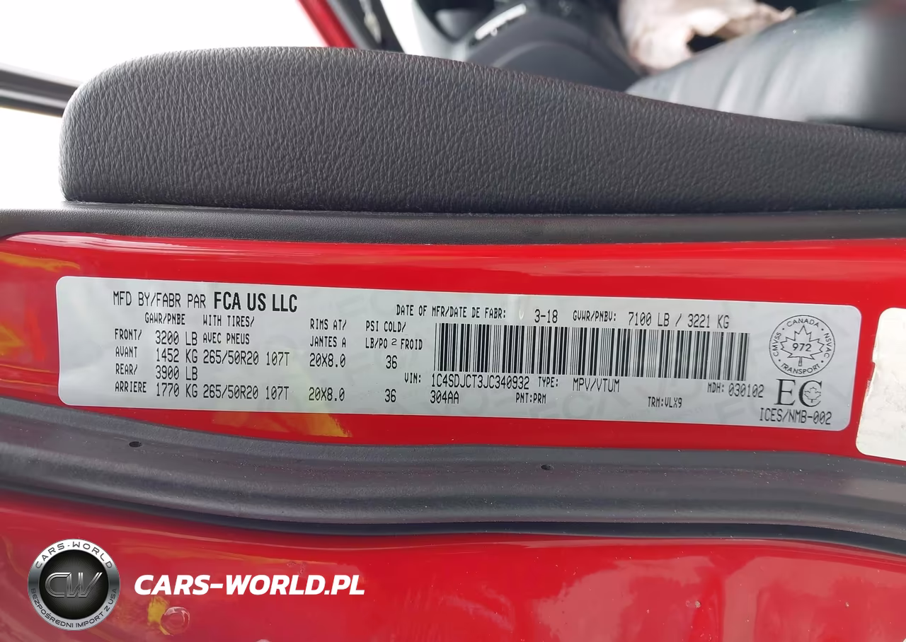 2018 Dodge Durango R-T VIN:1C4SDJCT3JC340932 - 9