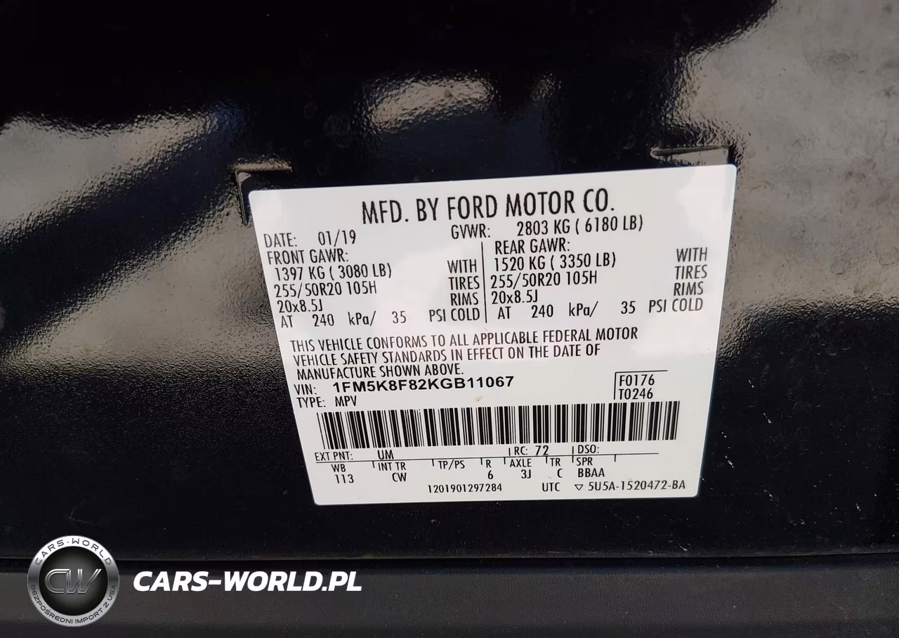 2019 Ford Explorer Limited VIN:1FM5K8F82KGB11067 - 9