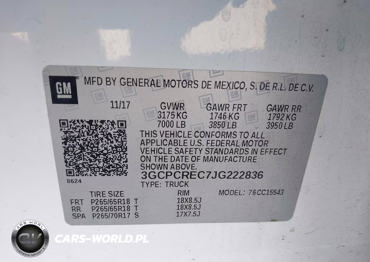 2018 Chevrolet Silverado 1500 1Lt VIN:3GCPCREC7JG222836 - 9
