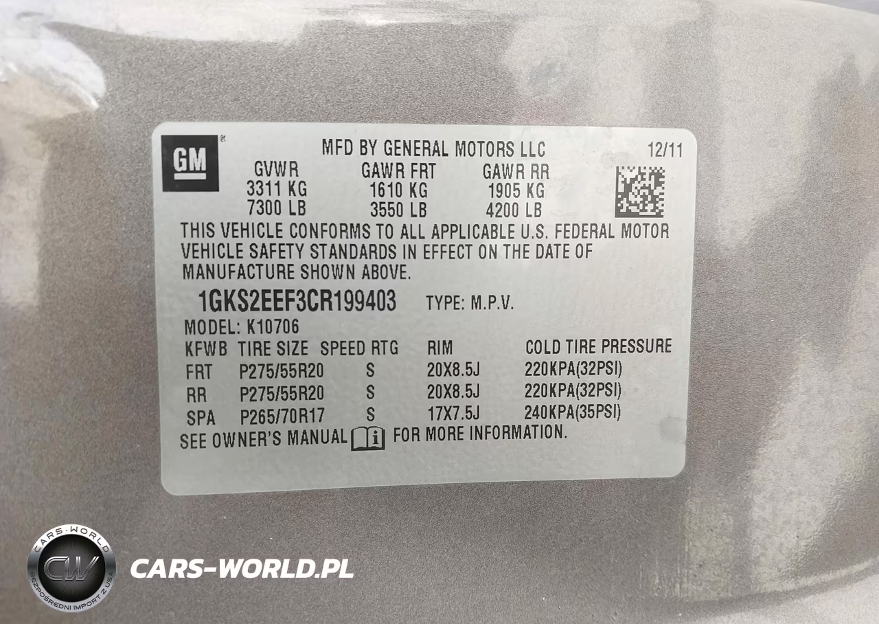 2012 GMC Yukon Denali VIN:1GKS2EEF3CR199403 - 9