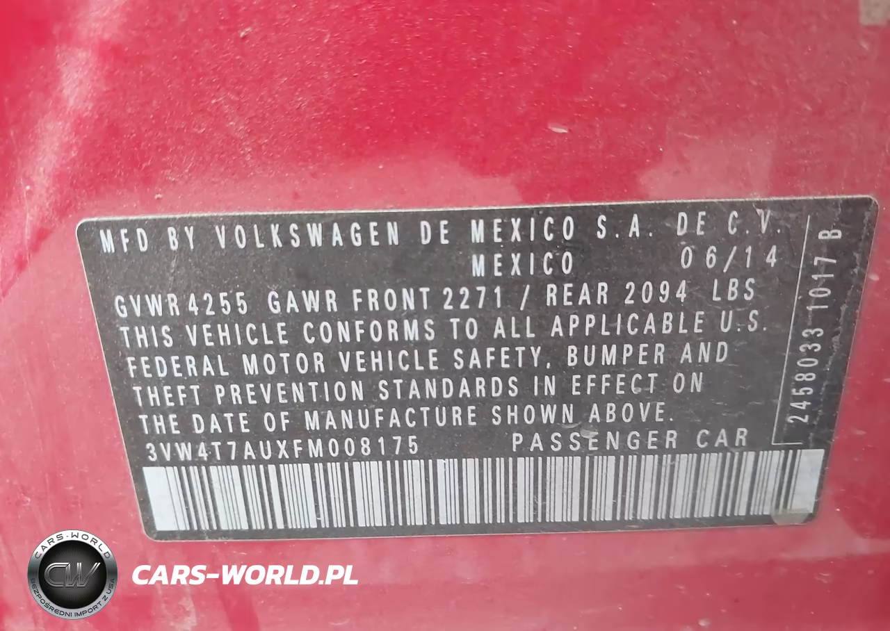 2015 Volkswagen Golf Gti 2.0T S 4-Door VIN:3VW4T7AUXFM008175 - 9
