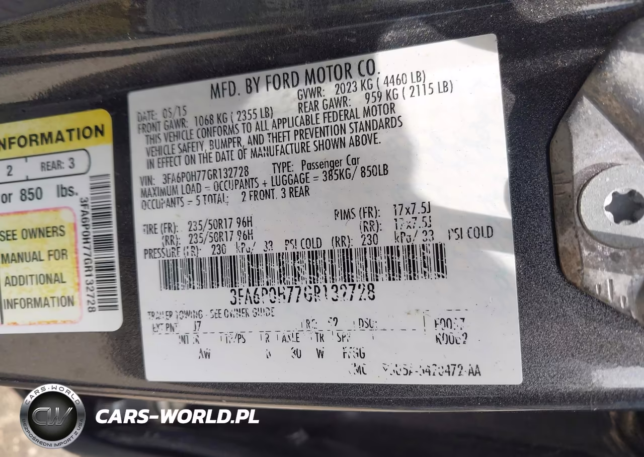 2016 Ford Fusion Se VIN:3FA6P0H77GR132728 - 9