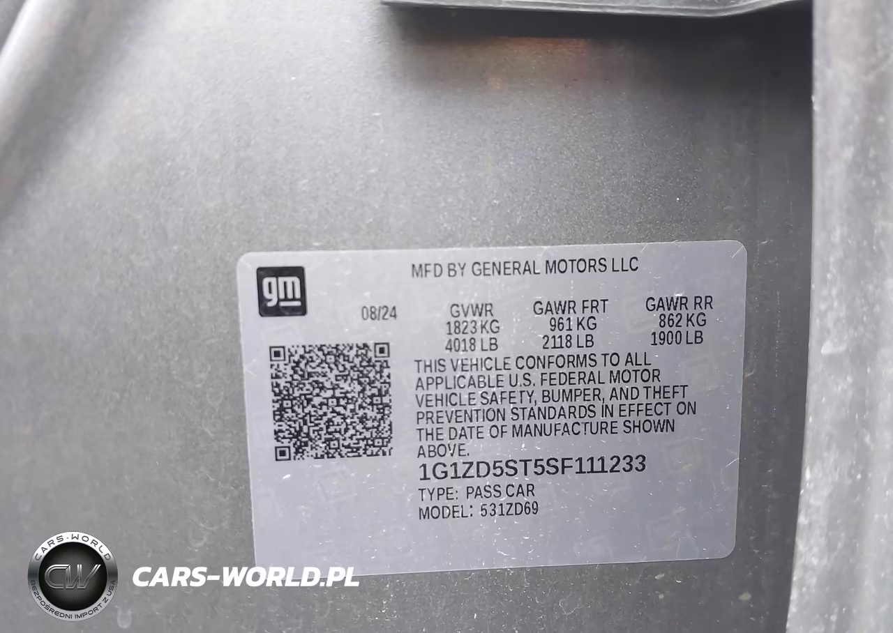 2025 Chevrolet Malibu Fwd 1Lt VIN:1G1ZD5ST5SF111233 - 9