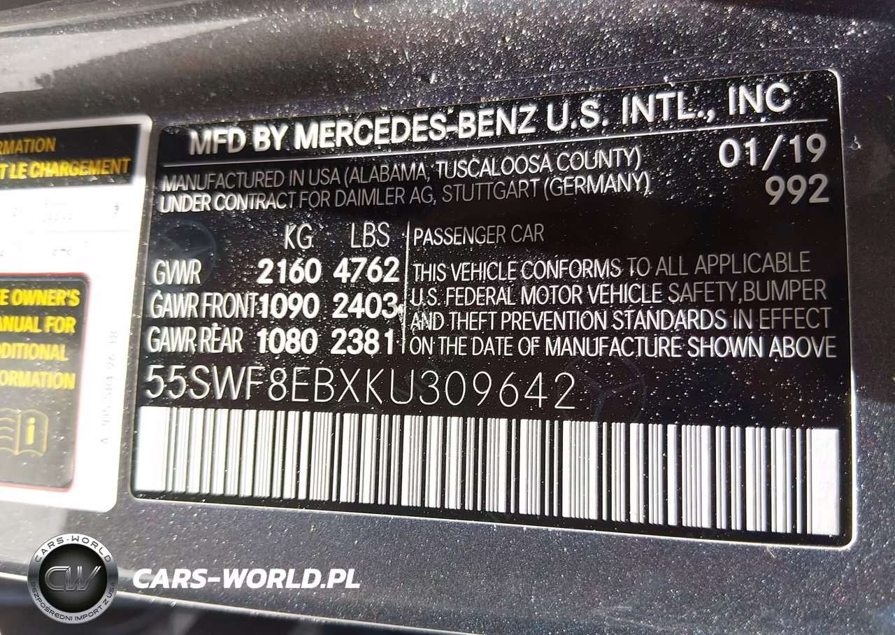 2019 Mercedes-Benz C 300 4Matic VIN:55SWF8EBXKU309642 - 9