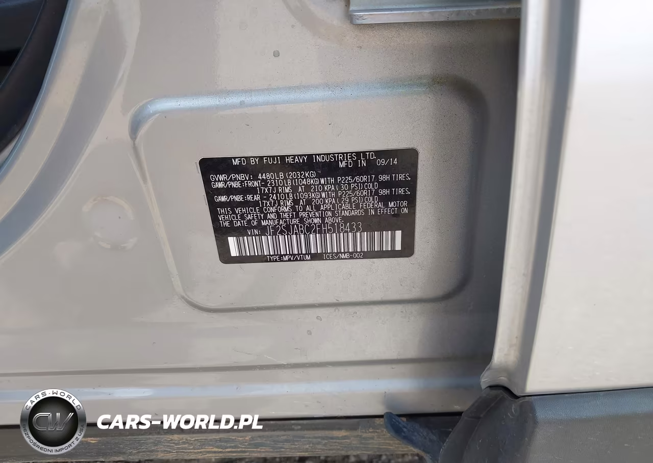 2015 Subaru Forester 2.5I VIN:JF2SJABC2FH518433 - 9