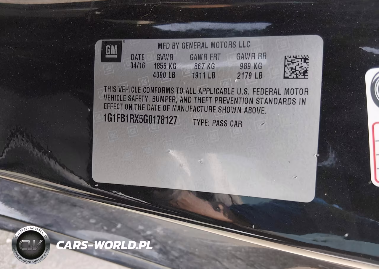 2016 Chevrolet Camaro 1Lt VIN:1G1FB1RX5G0178127 - 9
