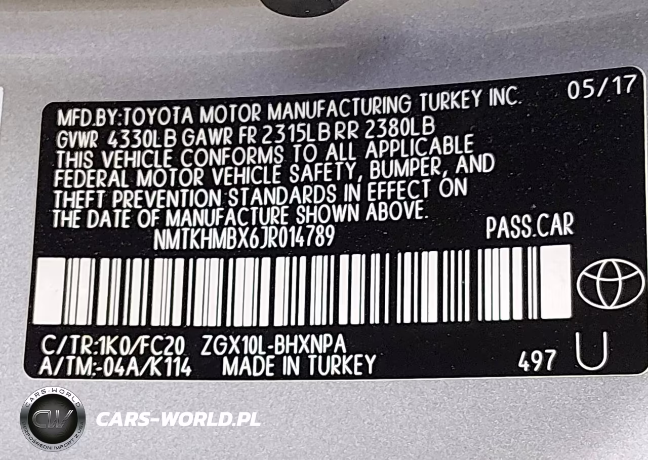 2018 Toyota C-Hr Xle Premium VIN:NMTKHMBX6JR014789 - 9