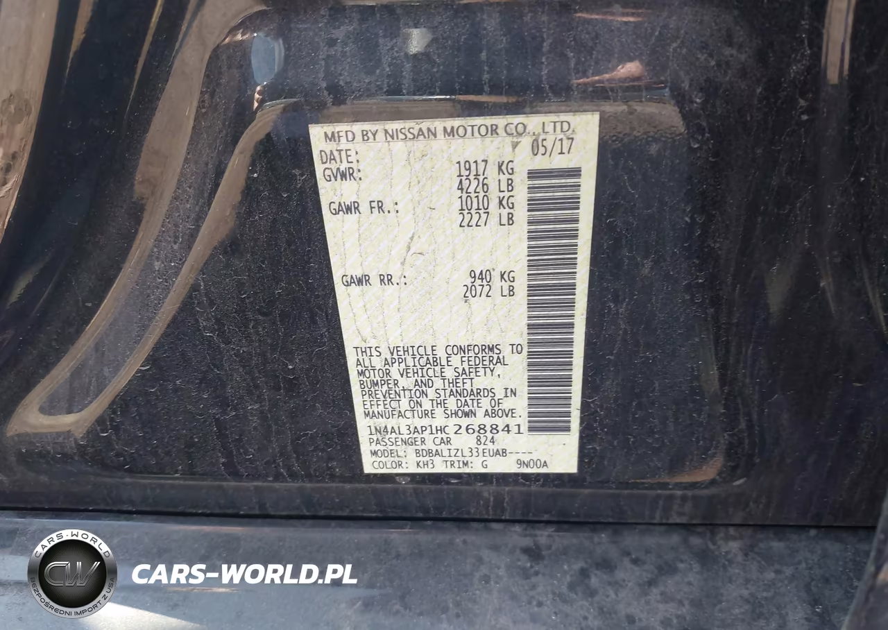 2017 Nissan Altima 2.5 Sv VIN:1N4AL3AP1HC268841 - 9