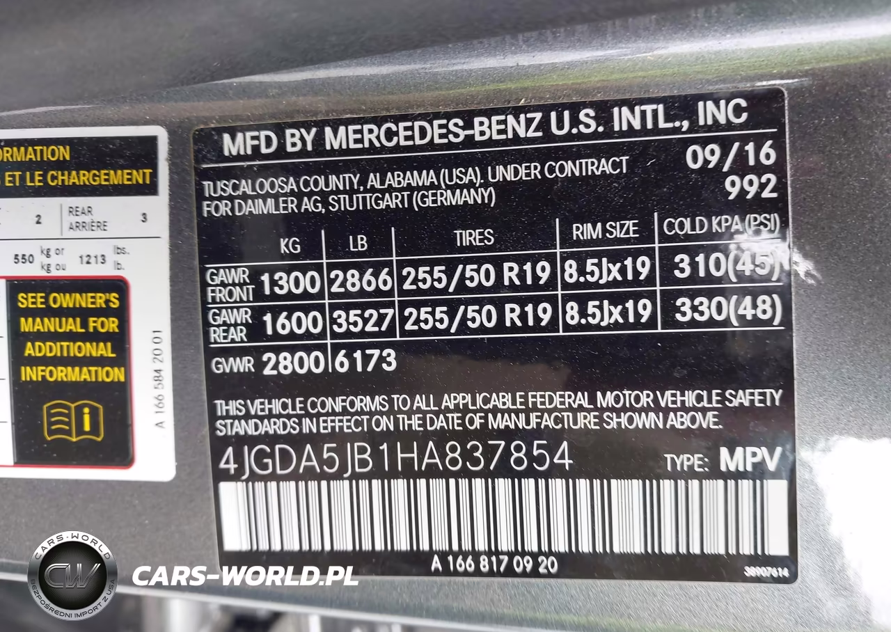 2017 Mercedes-Benz Gle 350 VIN:4JGDA5JB1HA837854 - 9