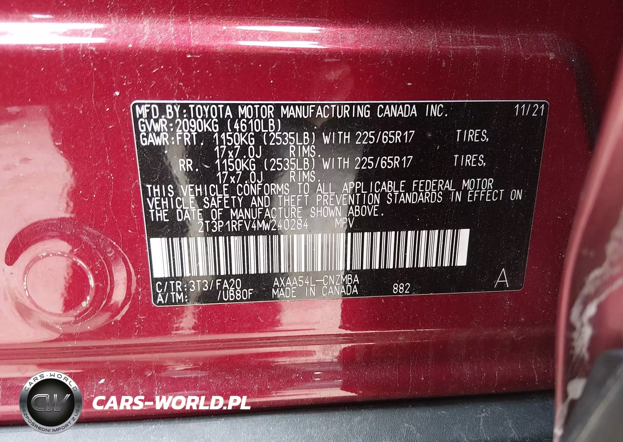 2021 Toyota Rav4 Xle VIN:2T3P1RFV4MW240284 - 9