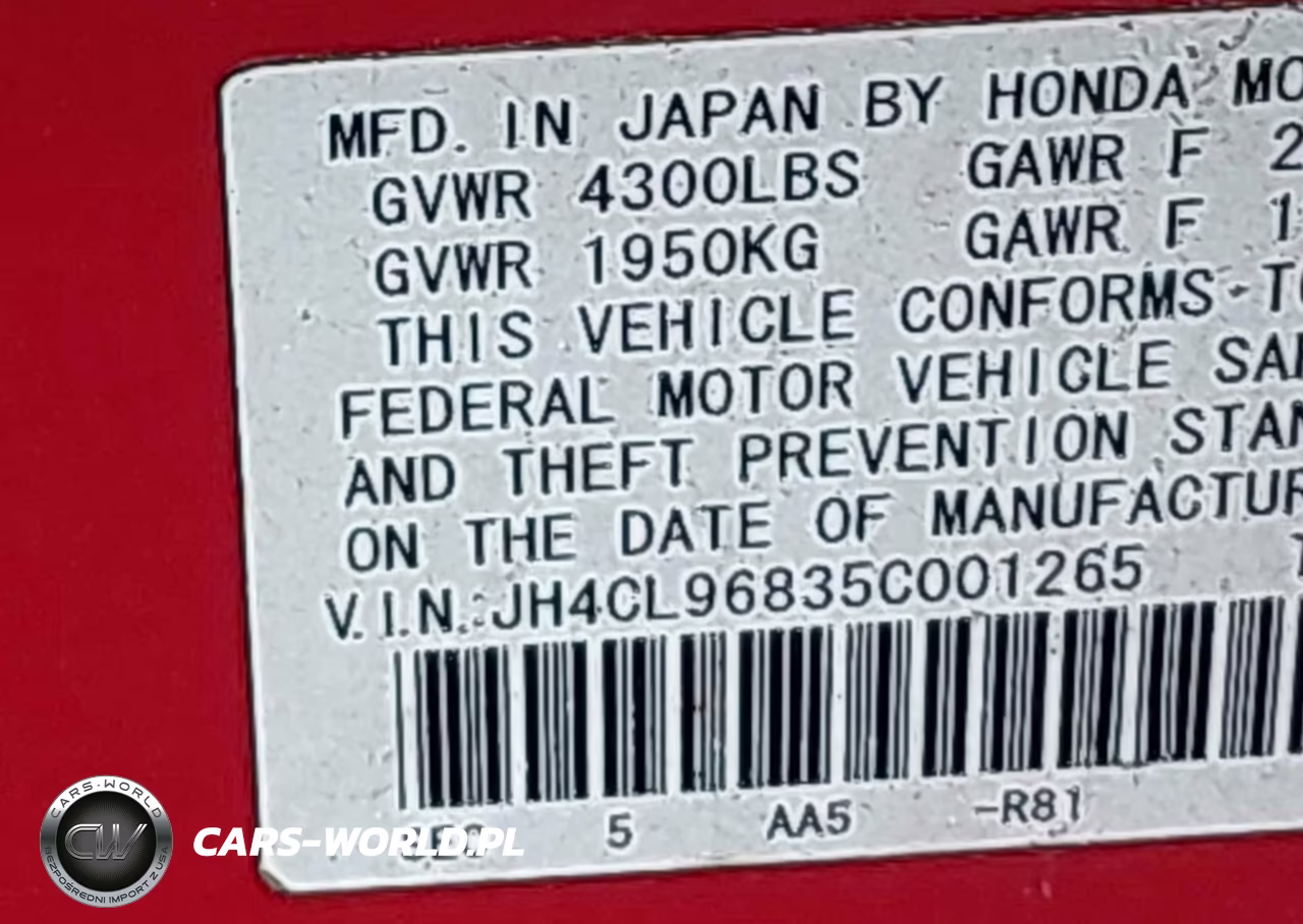 2005 Acura Tsx VIN:JH4CL96835C001265 - 9