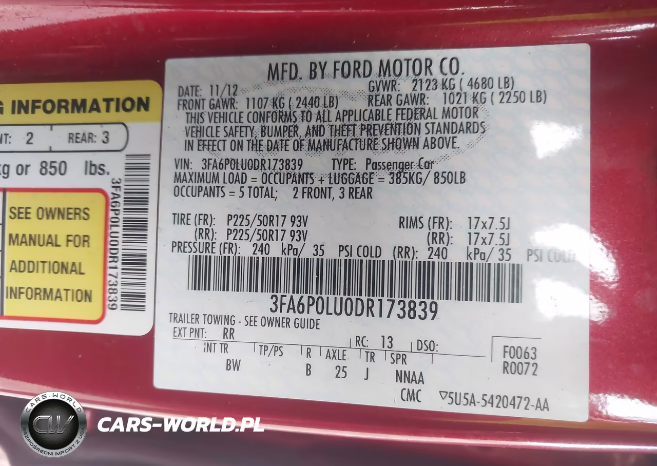 2013 Ford Fusion Hybrid Se VIN:3FA6P0LU0DR173839 - 9