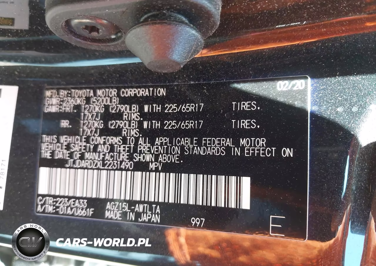 2020 Lexus Nx 300 VIN:JTJDARDZXL2231490 - 9