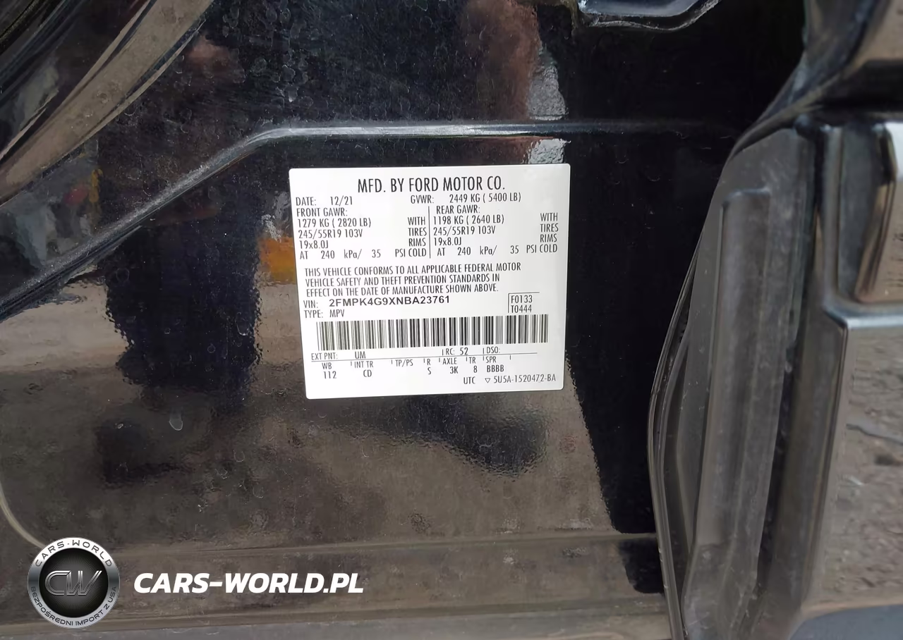 2022 Ford Edge Se VIN:2FMPK4G9XNBA23761 - 9