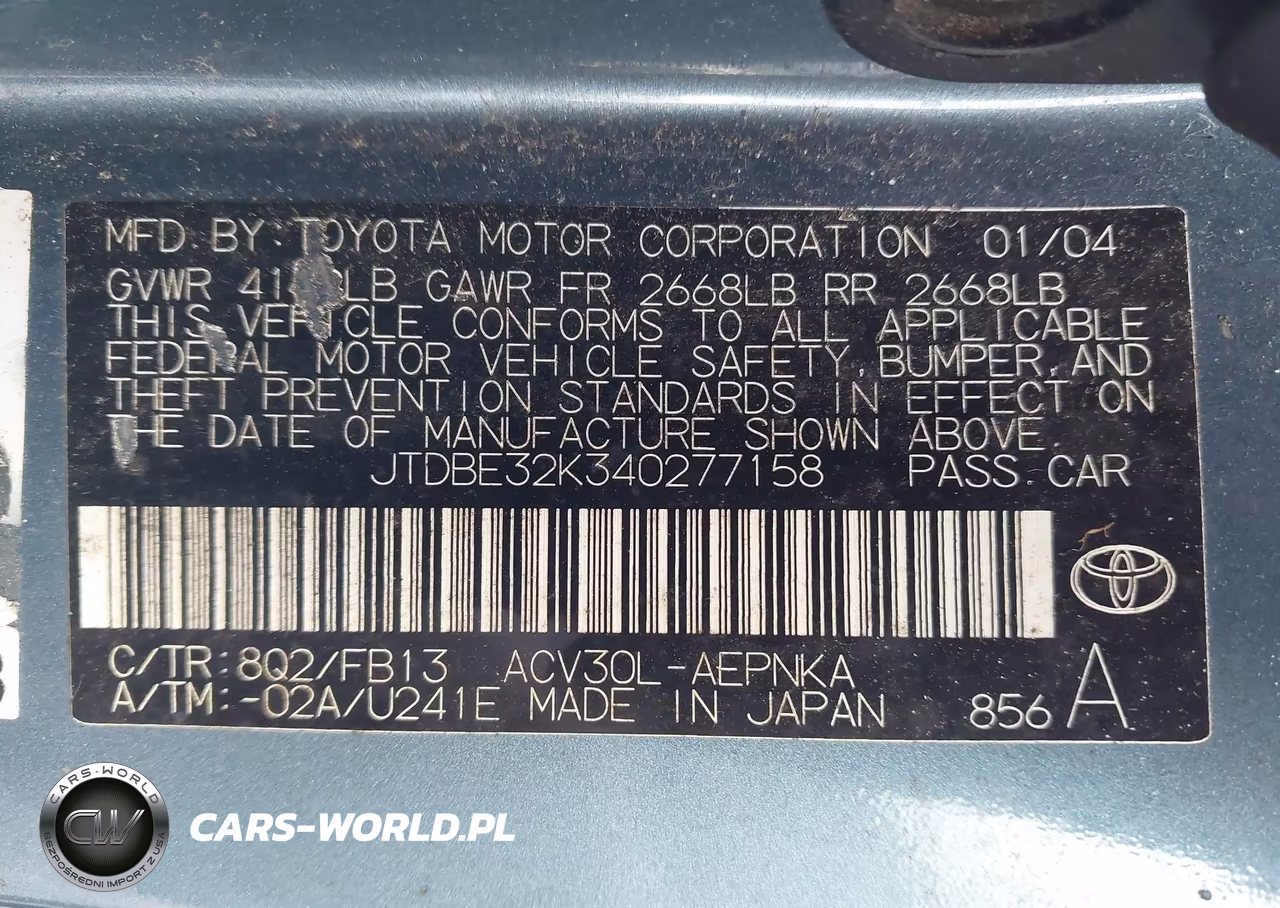 2004 Toyota Camry Le-Se-Std-Xle VIN:JTDBE32K340277158 - 9