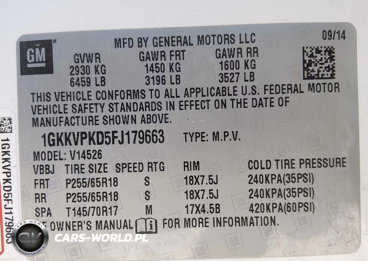 2015 GMC Acadia Sle-2 VIN:1GKKVPKD5FJ179663 - 9