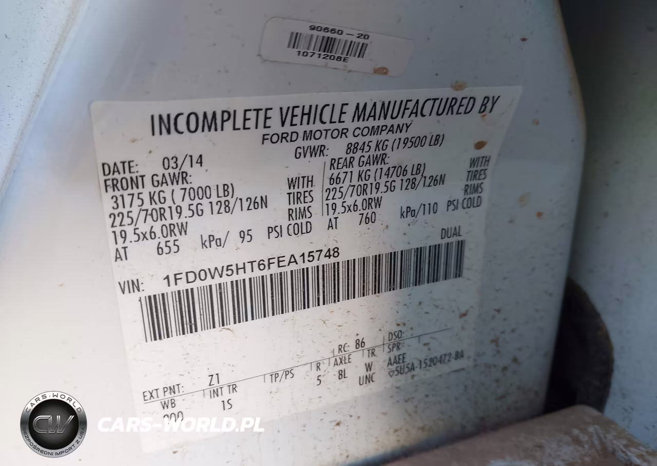 2015 Ford F-550 Chassis Xl VIN:1FD0W5HT6FEA15748 - 8