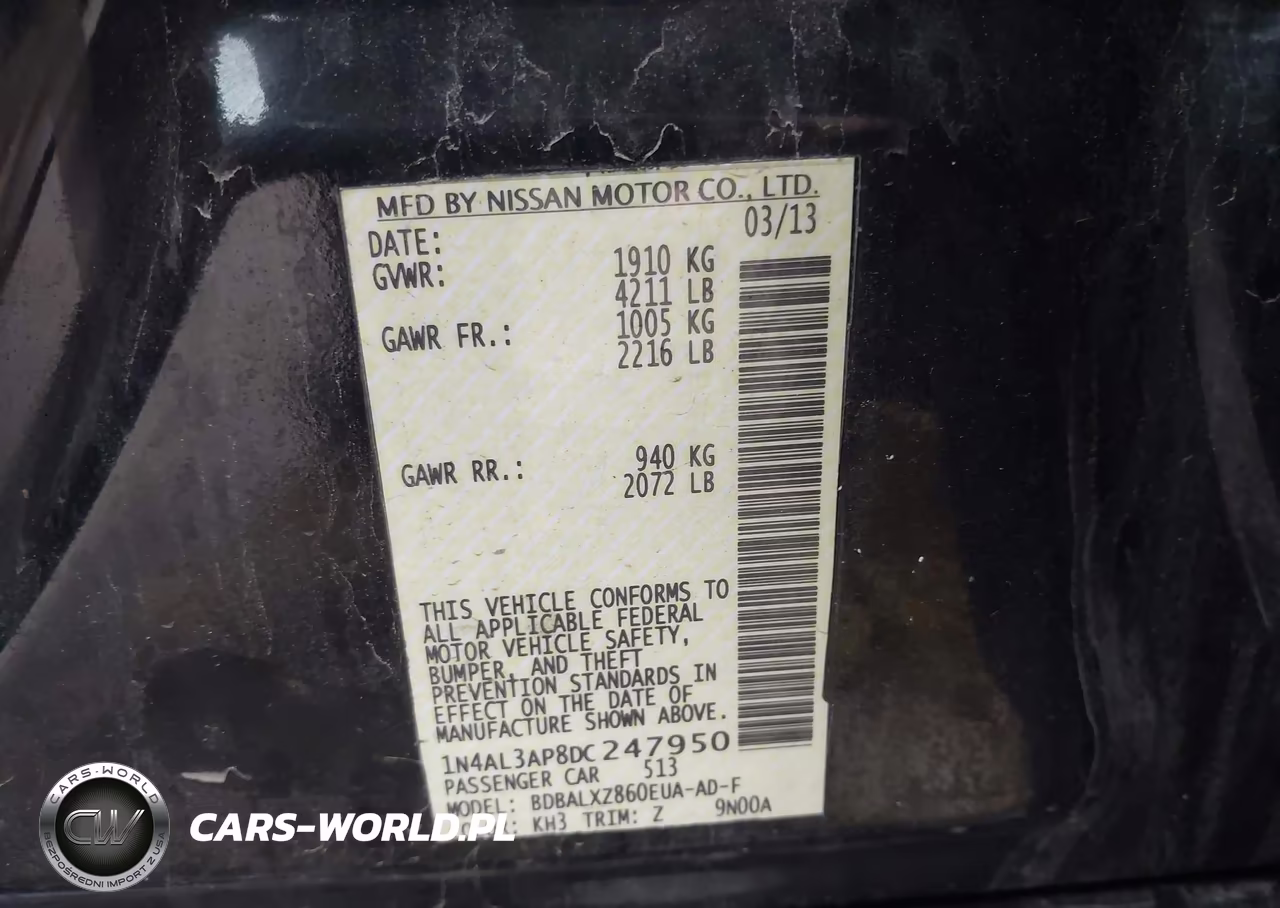2013 Nissan Altima 2.5 Sl VIN:1N4AL3AP8DC247950 - 9