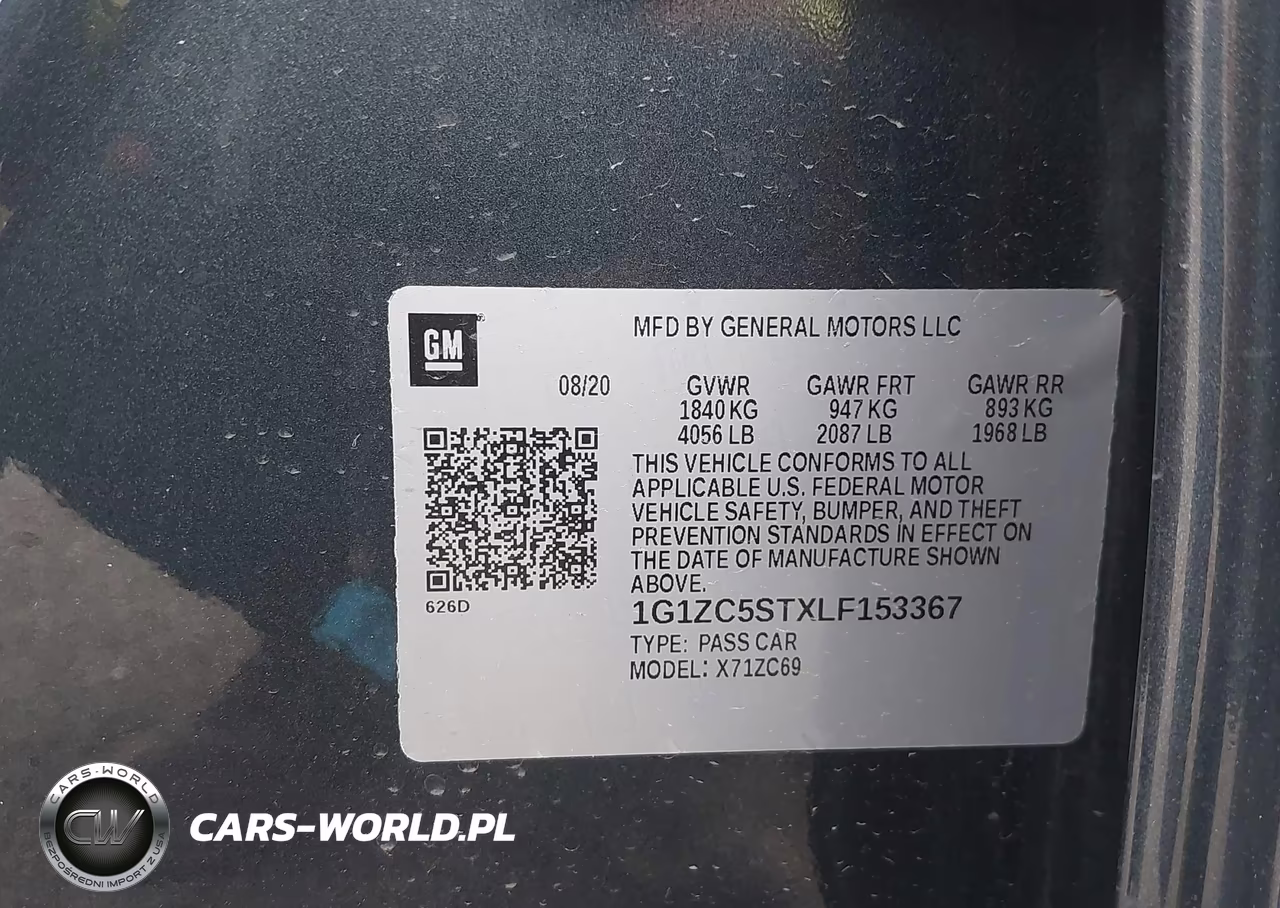 2020 Chevrolet Malibu Fwd 1Fl VIN:1G1ZC5STXLF153367 - 9