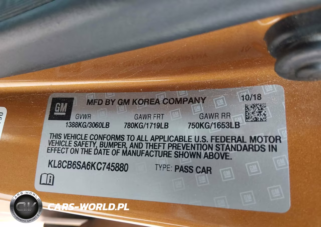 2019 Chevrolet Spark Ls Cvt VIN:KL8CB6SA6KC745880 - 9