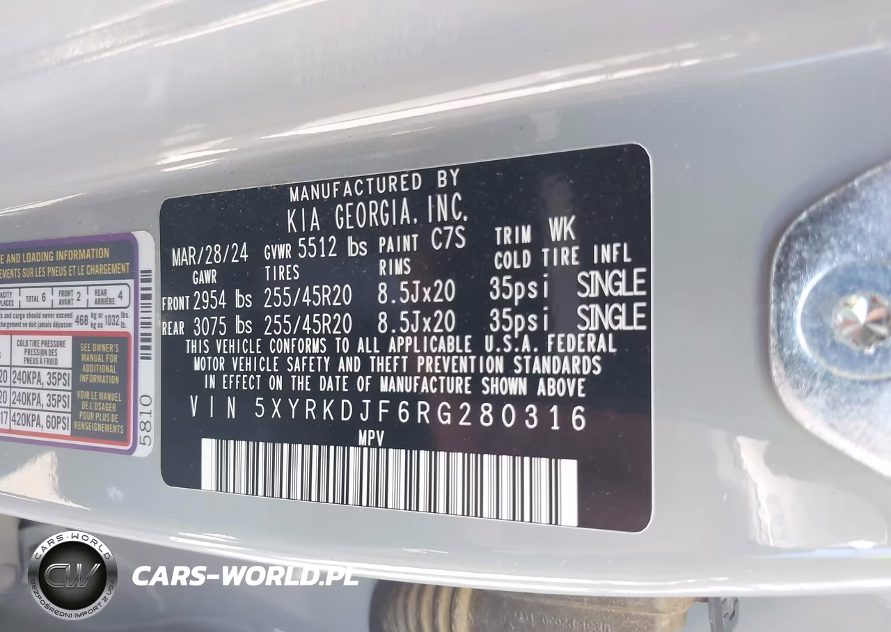 2024 Kia Sorento X-Line Sx VIN:5XYRKDJF6RG280316 - 9