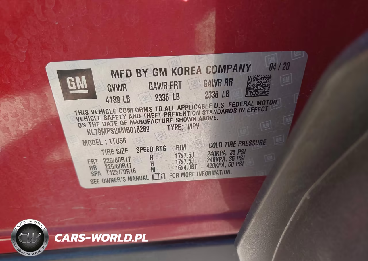 2021 Chevrolet Trailblazer Fwd Lt VIN:KL79MPS24MB016289 - 9