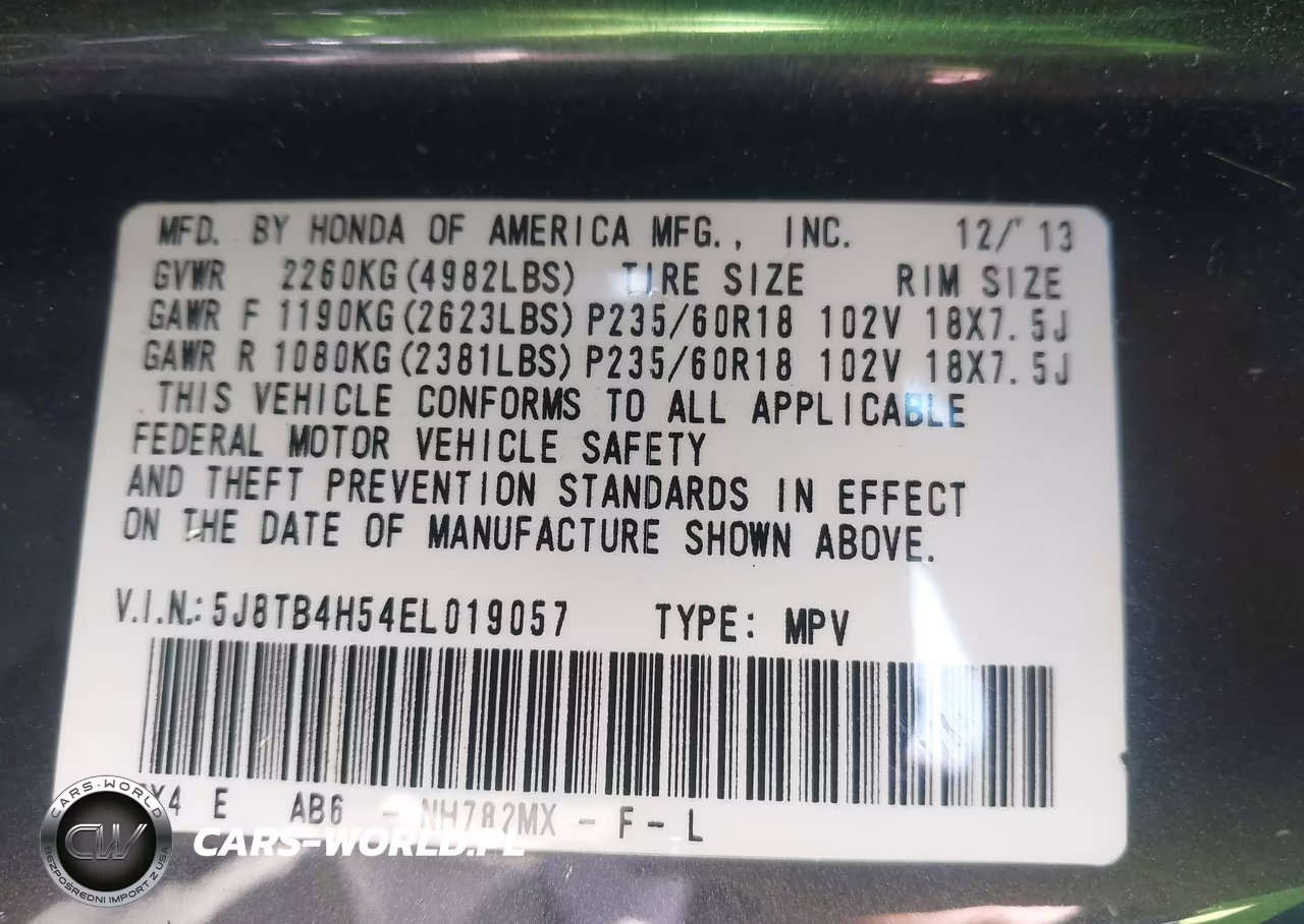 2014 Acura Rdx VIN:5J8TB4H54EL019057 - 9