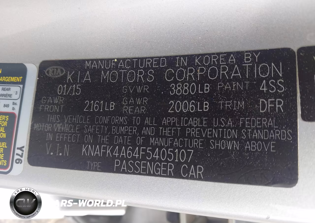 2015 Kia Forte Lx VIN:KNAFK4A64F5405107 - 9