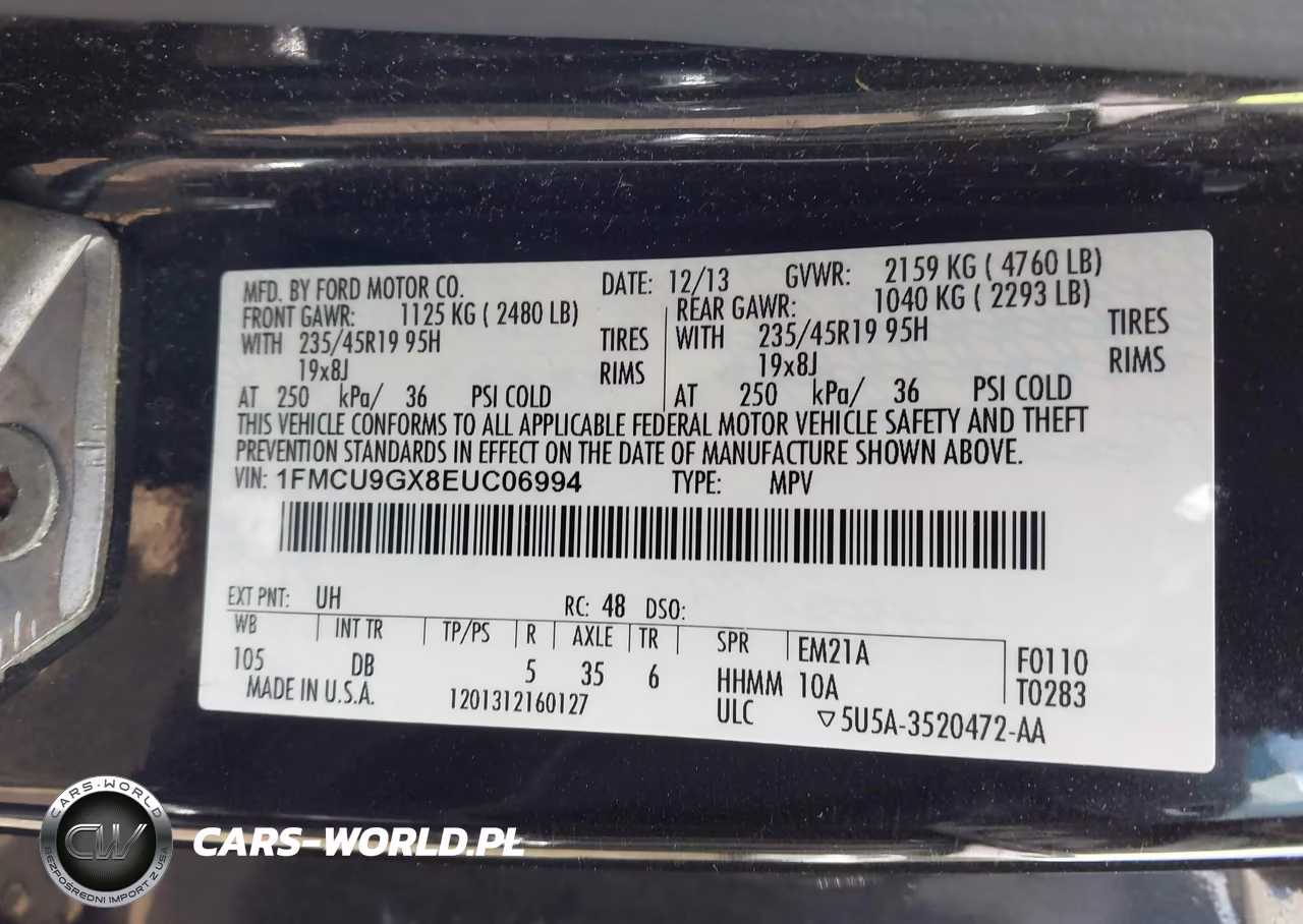 2014 Ford Escape Se VIN:1FMCU9GX8EUC06994 - 9