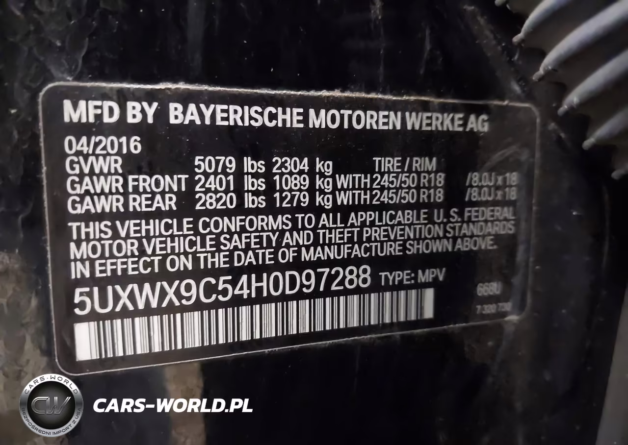 2017 BMW X3 xDrive28I VIN:5UXWX9C54H0D97288 - 9