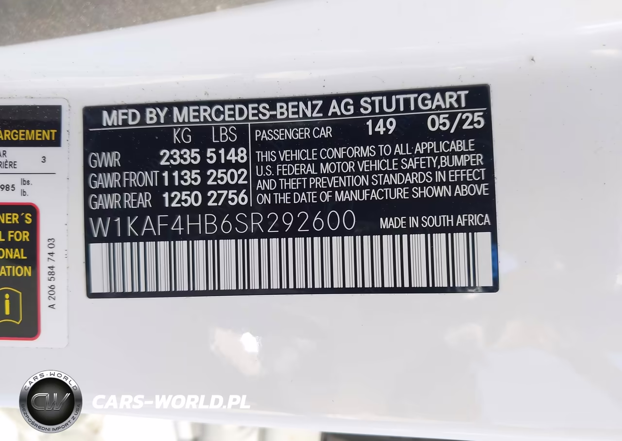 2025 Mercedes-Benz C 300 VIN:W1KAF4HB6SR292600 - 9