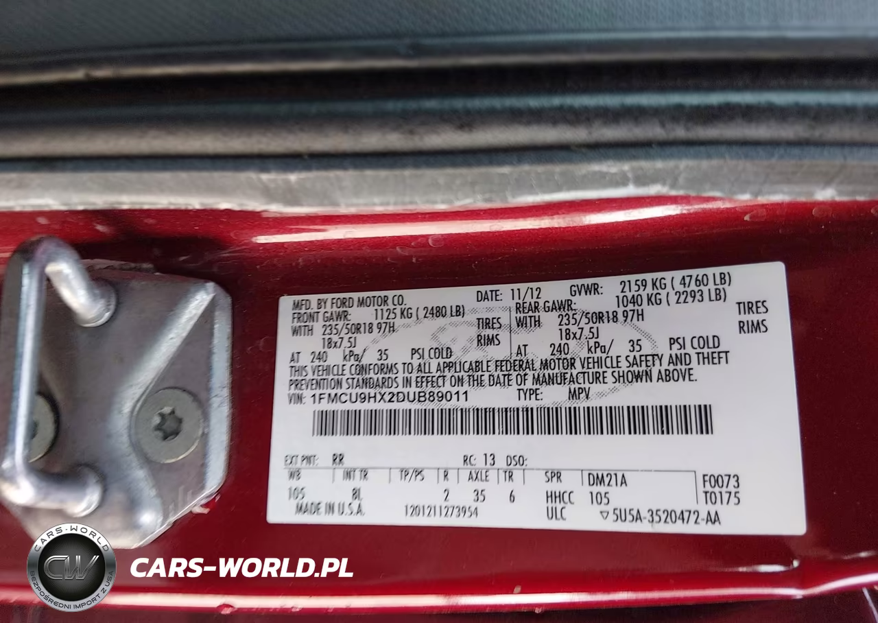 2013 Ford Escape Sel VIN:1FMCU9HX2DUB89011 - 9