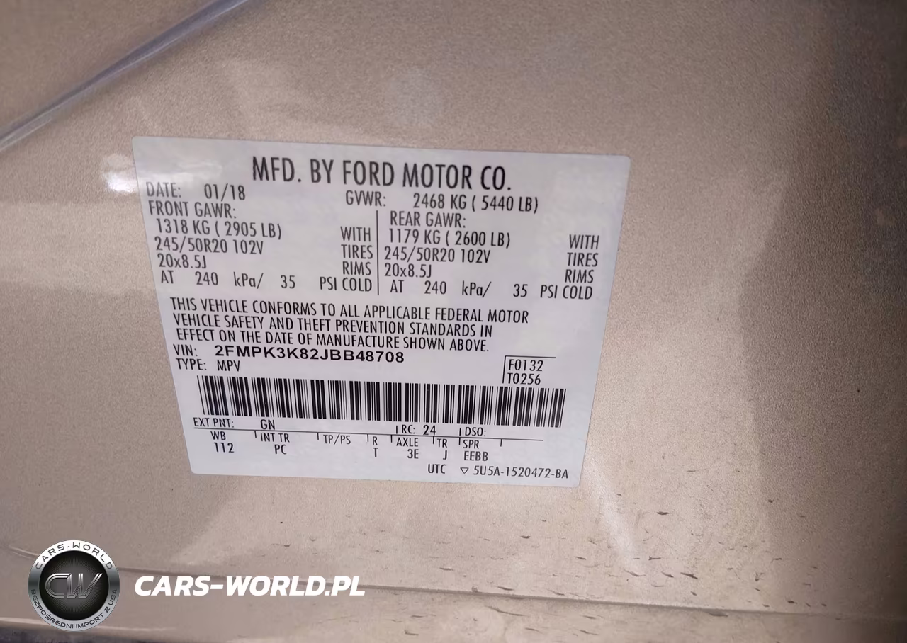 2018 Ford Edge Titanium VIN:2FMPK3K82JBB48708 - 9