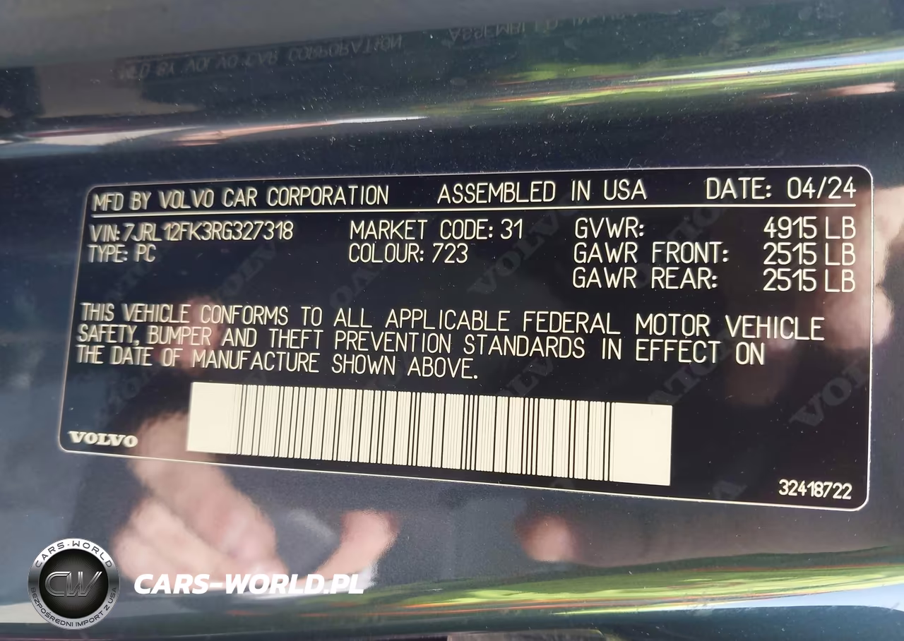 2024 Volvo S60 B5 Core Dark Theme VIN:7JRL12FK3RG327318 - 9