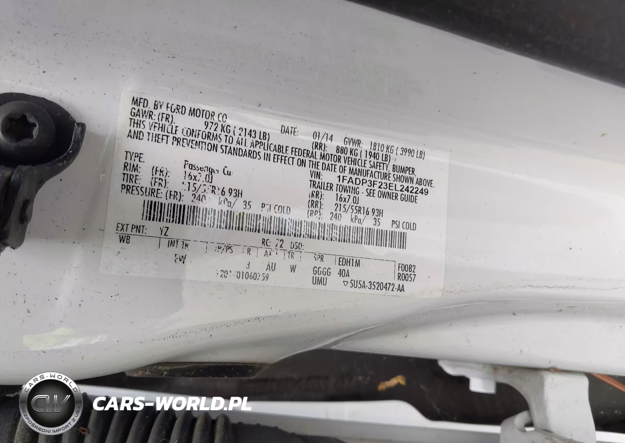 2014 Ford Focus Se VIN:1FADP3F23EL242249 - 9