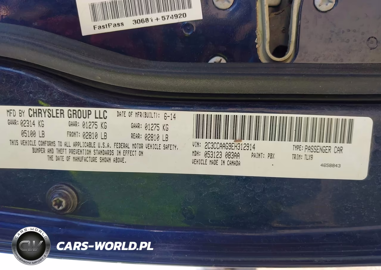 2014 Chrysler 300 VIN:2C3CCAAG9EH312914 - 9