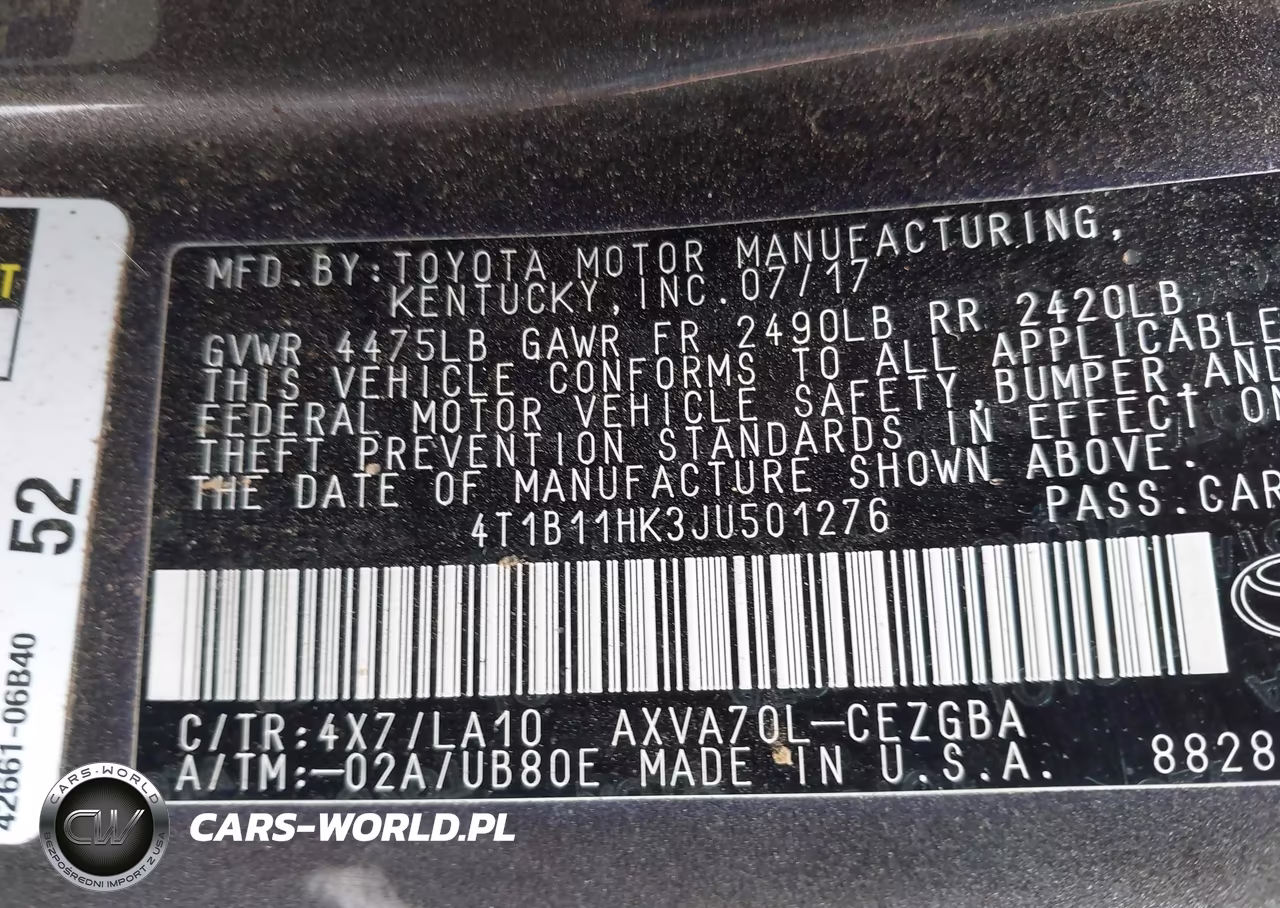 2018 Toyota Camry L-Le-Se-Xle VIN:4T1B11HK3JU501276 - 9