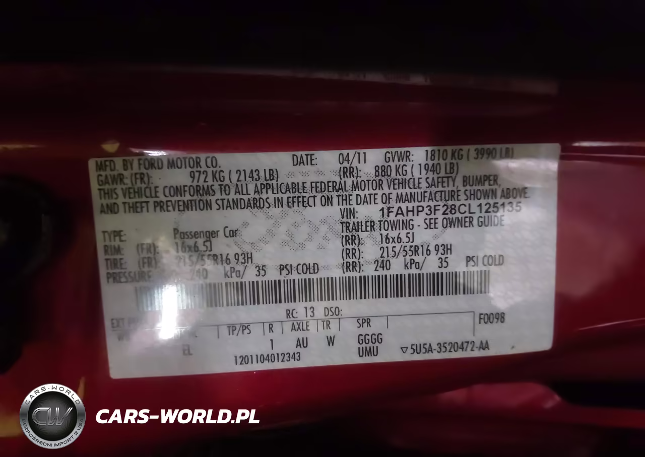 2012 Ford Focus Se VIN:1FAHP3F28CL125135 - 9