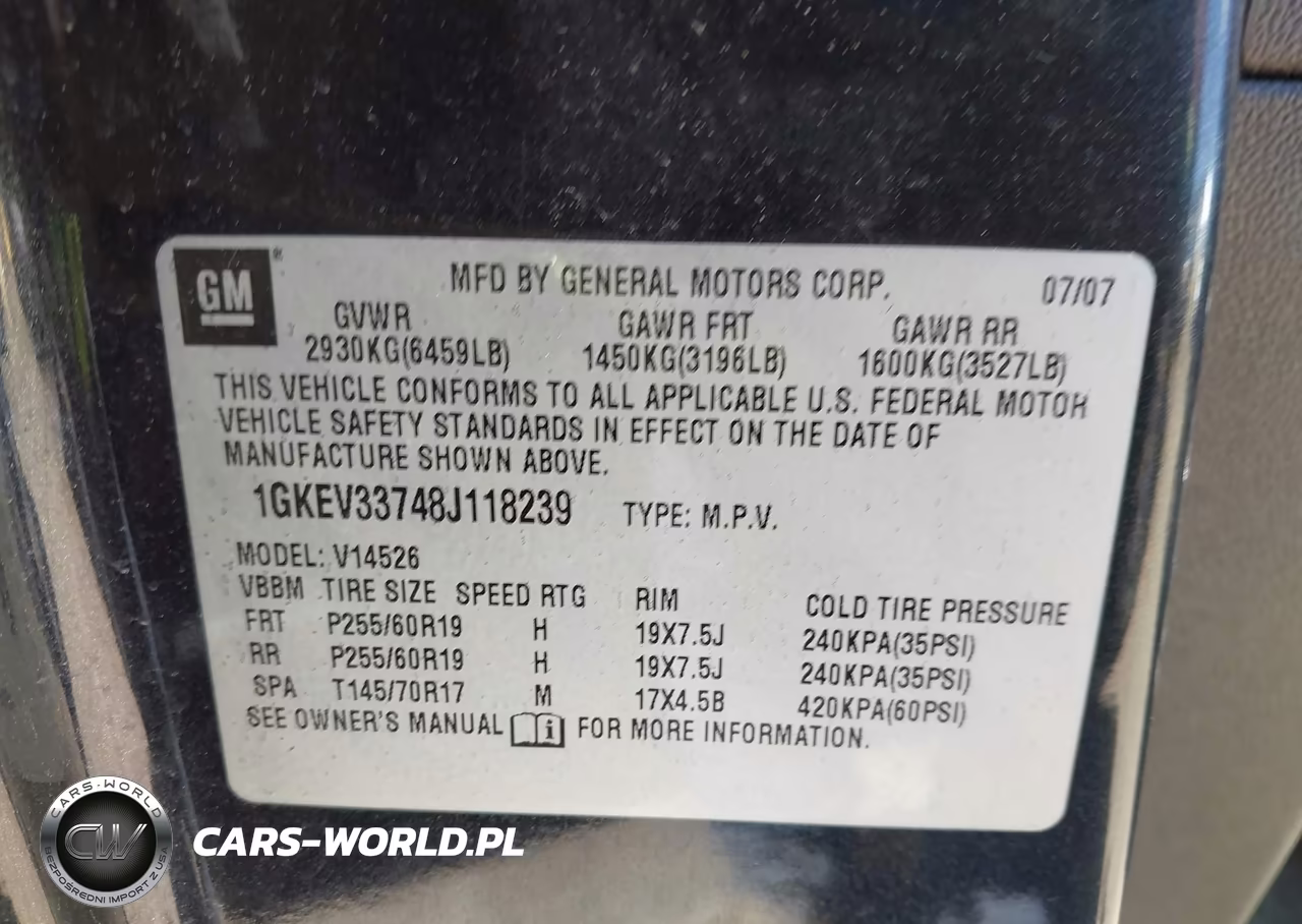 2008 GMC Acadia Slt-2 VIN:1GKEV33748J118239 - 9